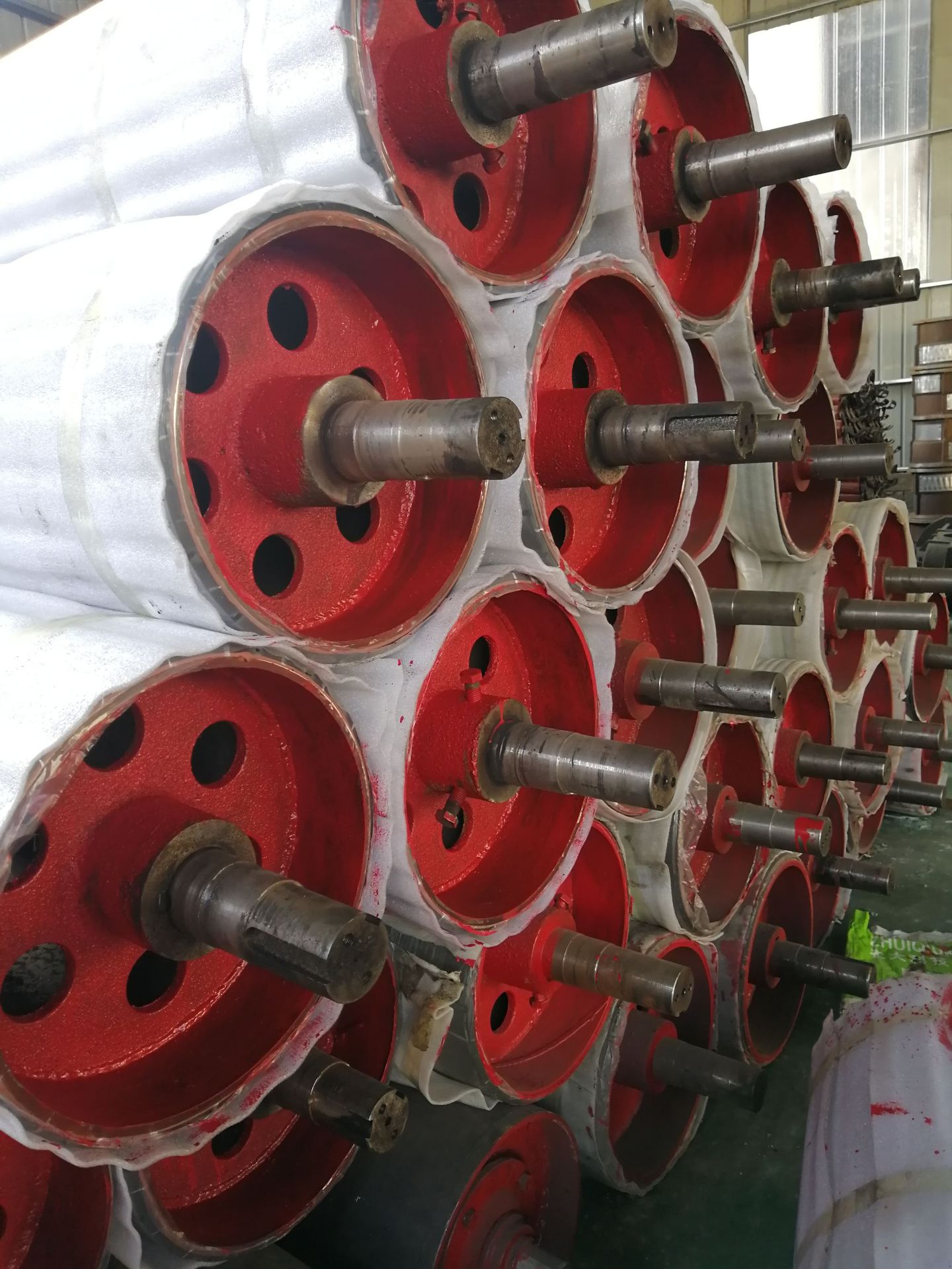 厂家直销 铸胶滚筒 450/500*950包胶滚筒 皮带机主传动滚筒 铸胶