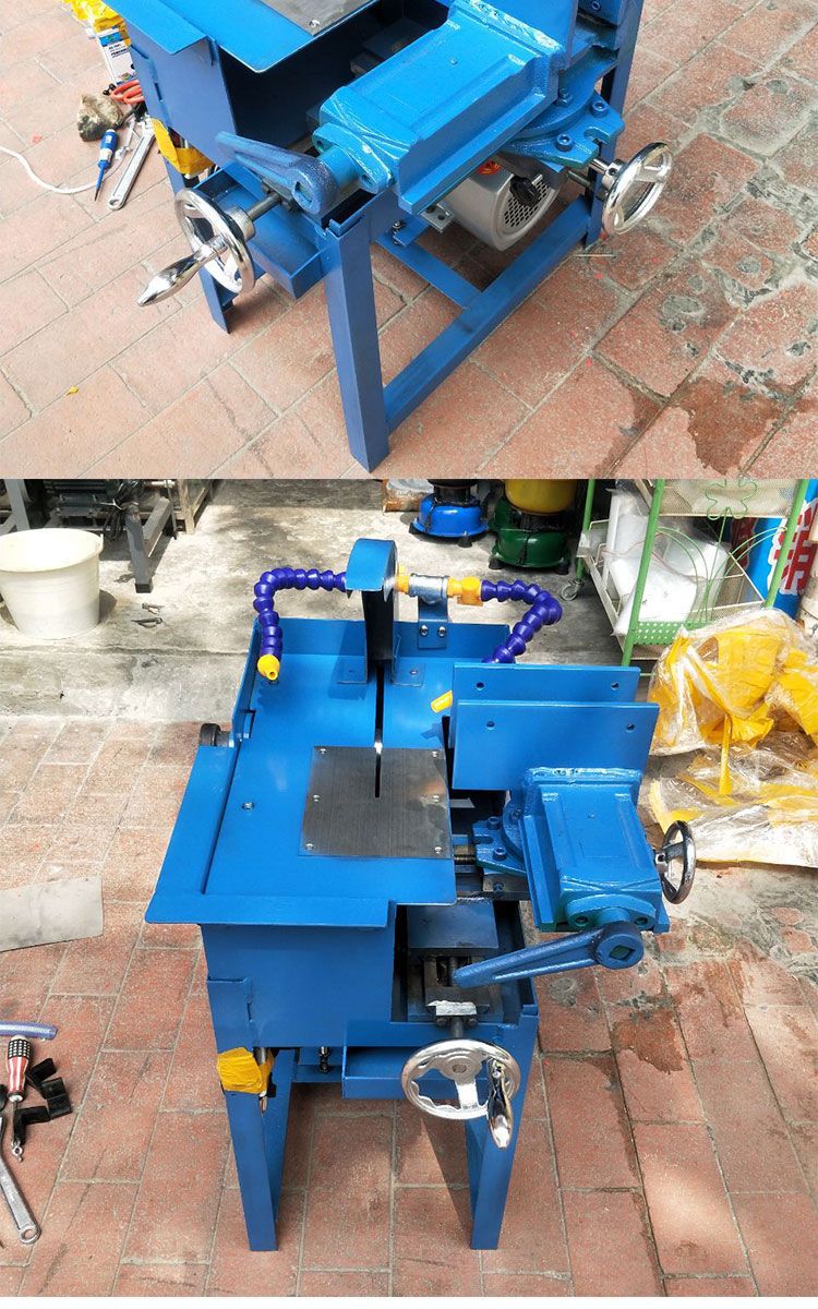 10寸带夹座手摇切割机玉石翡翠玛瑙大功率开料机小型台式水切机械