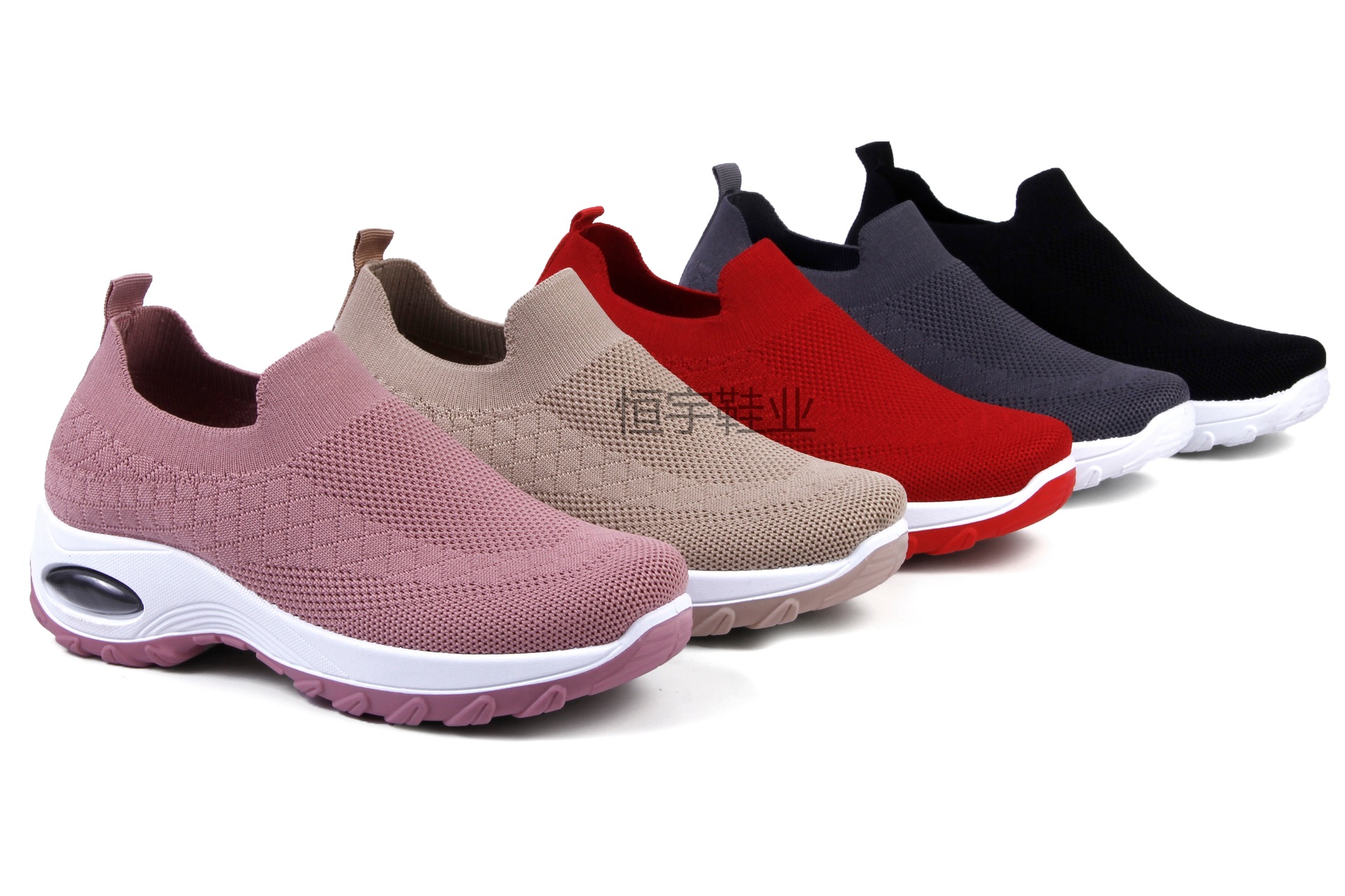 Hengyu Platform Air Cushion 2023 Autumn and Winter Sports and Leisure Women's Shoes Comfortable Flying Woven Shoes Ins All-Matching and Lightweight Women's Breathable Shoes