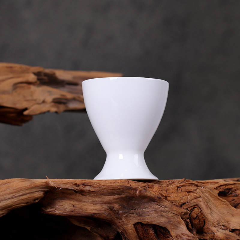 厂家个性批量文创陶瓷高档保健药酒50毫升小酒杯 异形白酒杯 logo