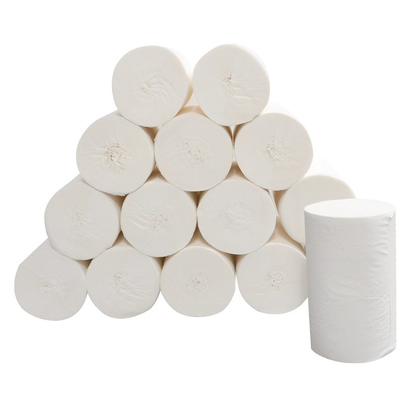 厂家整箱纸巾无芯实心卷纸大卷卫生纸家用卫生纸卷厕所