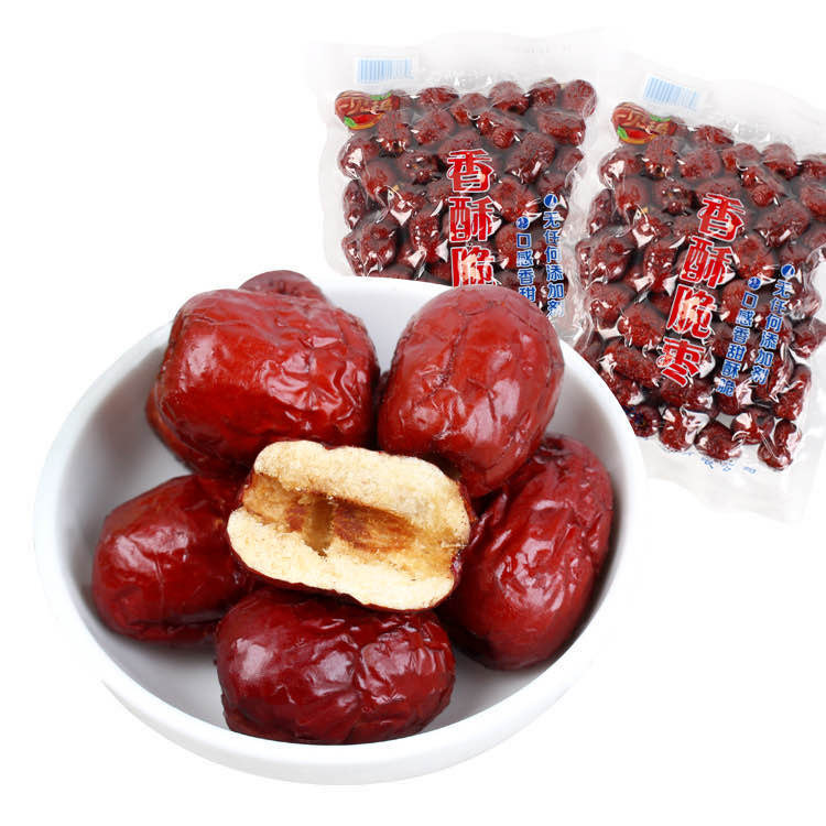 新疆红枣脆枣嘎嘣脆无核香脆可口252克休闲零食香酥脆枣