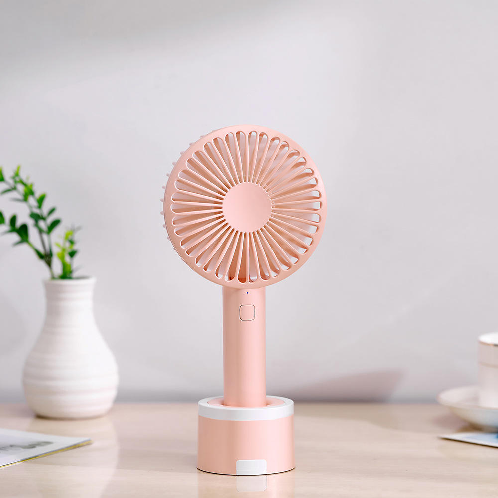 唯爱usb手持迷你小风扇带手机支架 学生宿舍办公桌静音超大风风扇