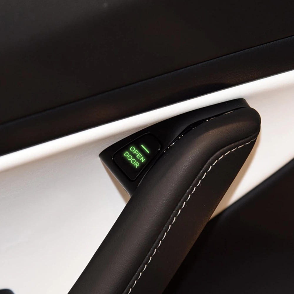 适用特斯拉model 3内车门开门提示夜光贴套件纸花纸贴改装装饰贴
