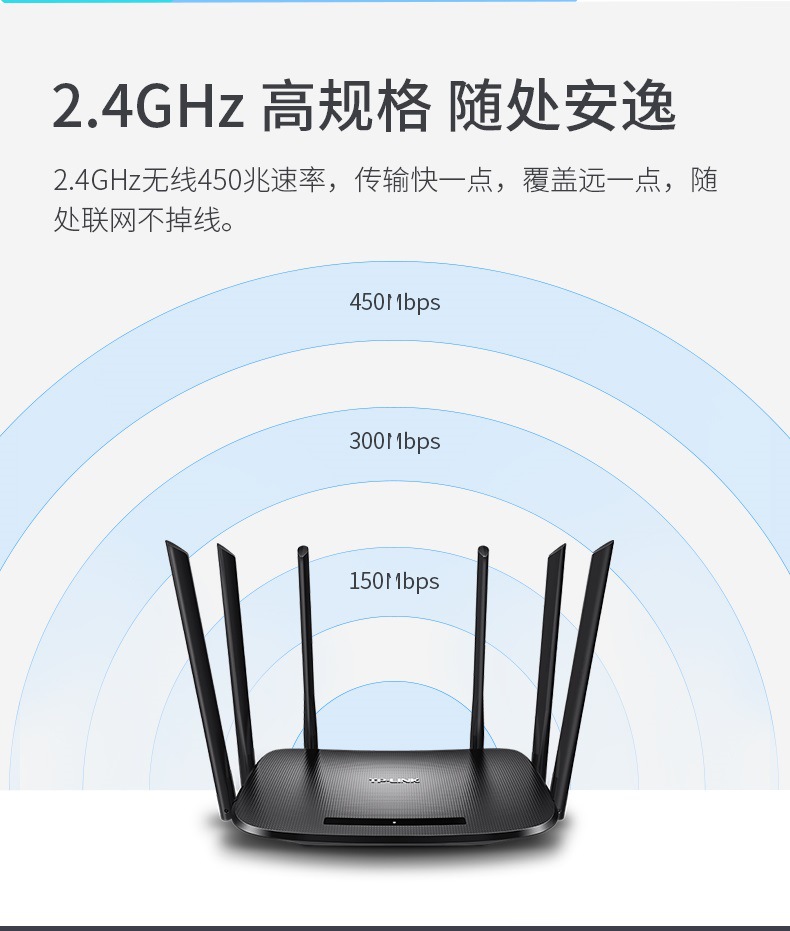 tp-link双频无线路由器wifi家用高速穿墙wdr7400百兆端口千兆速率