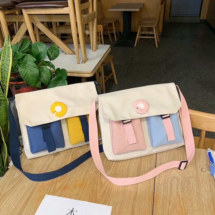 2020 Spring and Summer New Japanese College Style Fresh Student Shoulder Bag for Class Korean Fashion Little Daisy Women's Bag