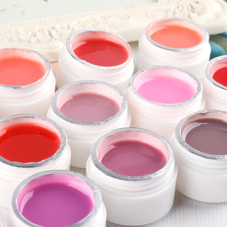 跨境货源美甲甲油胶 玉脂胶裸色果冻脏脏透色冰透胶芭比胶光疗ins