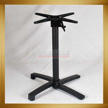 铝合金桌脚台脚可折叠餐桌桌腿支架喷粉黑色高低四爪十字桌脚批发