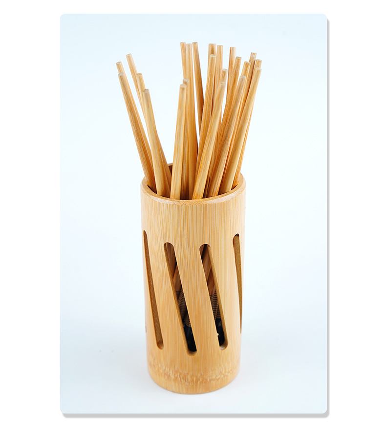 厂家直销竹制筷子筒家用筷篓筷子笼筷子盒沥水筷子勺子收纳架子