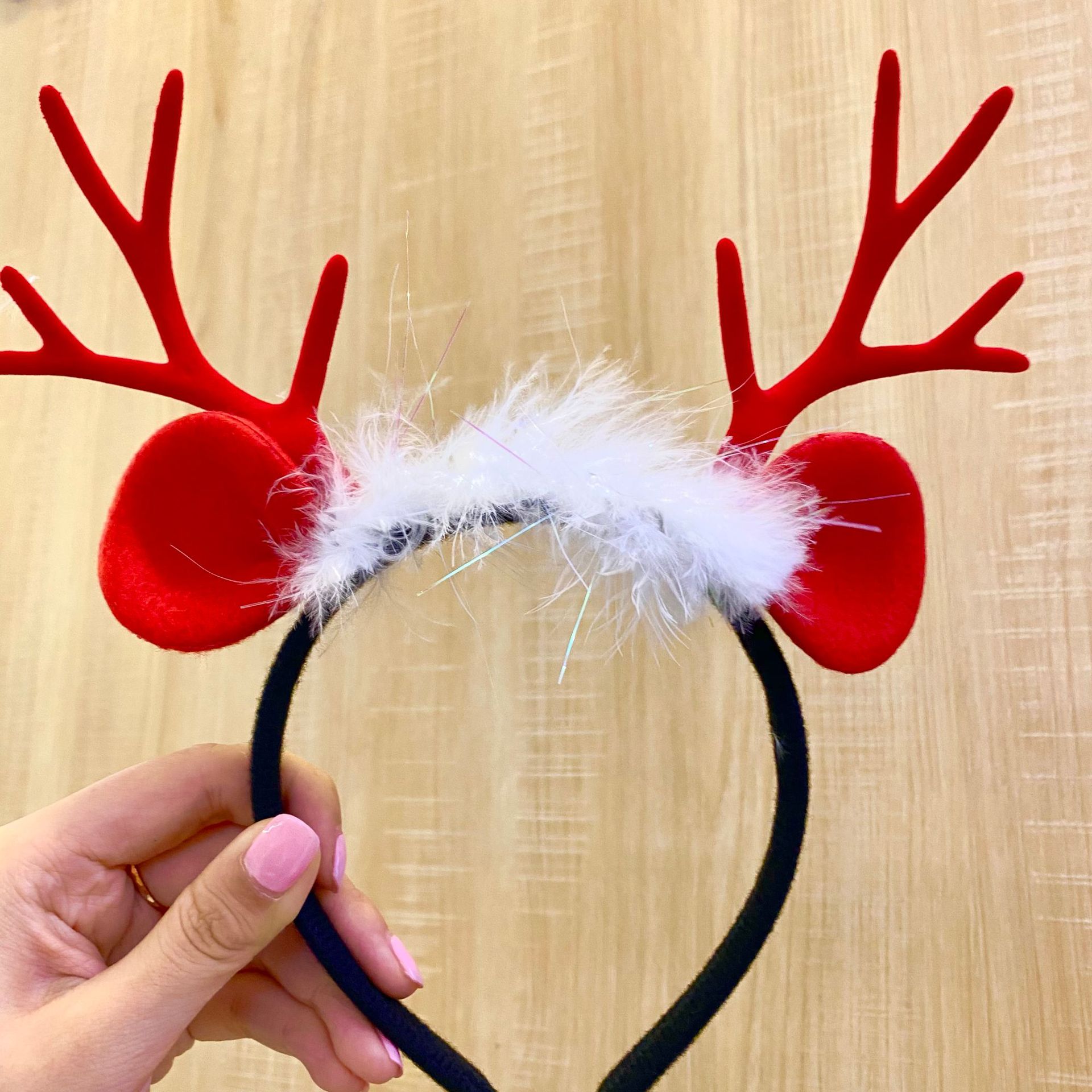 圣诞发箍鹿角头饰网红简约时尚可爱麋鹿头箍聚会装饰创意派对头饰