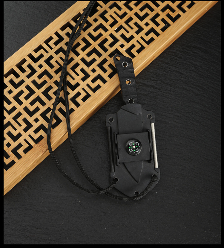 创意迷你项链刀 野外求生军刀 户外战术直刀防身军工生存刀