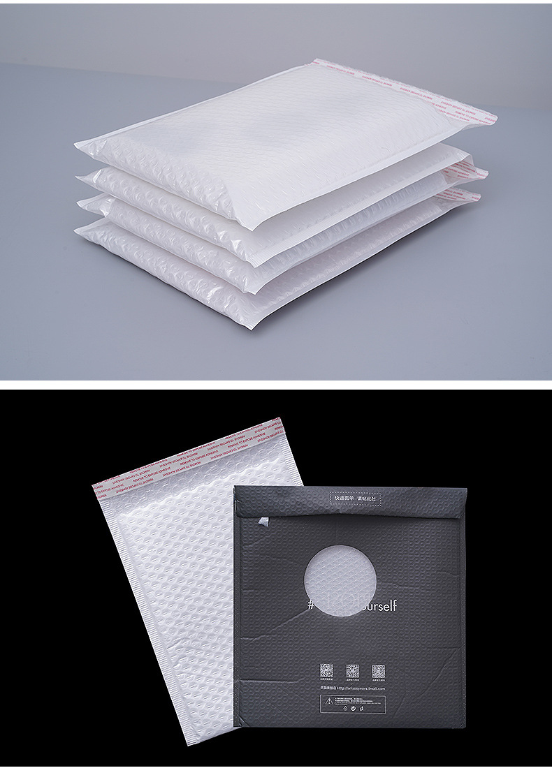 珠光膜气泡袋防水防震服装白色快递包装袋 共挤膜快递袋印刷定制