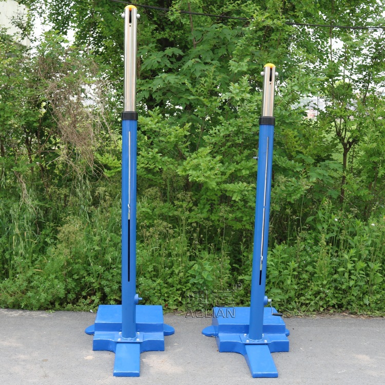 奥莲牌p-16型全铸铁配重排球柱移动式三用柱气排球排球羽毛球网架