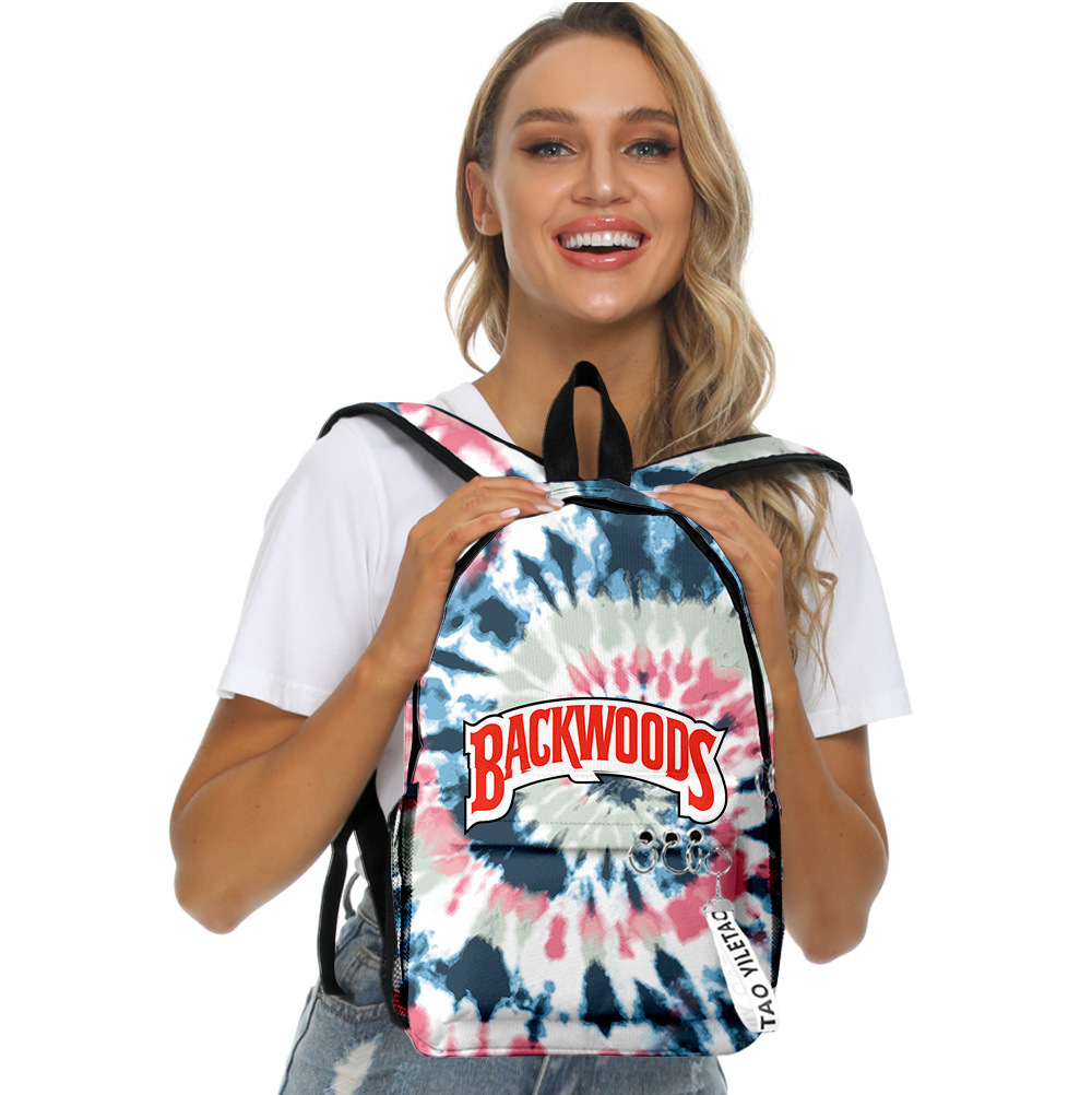 新款backwoods-扎染 印花双肩背包男女书包帆布包包 支持定制
