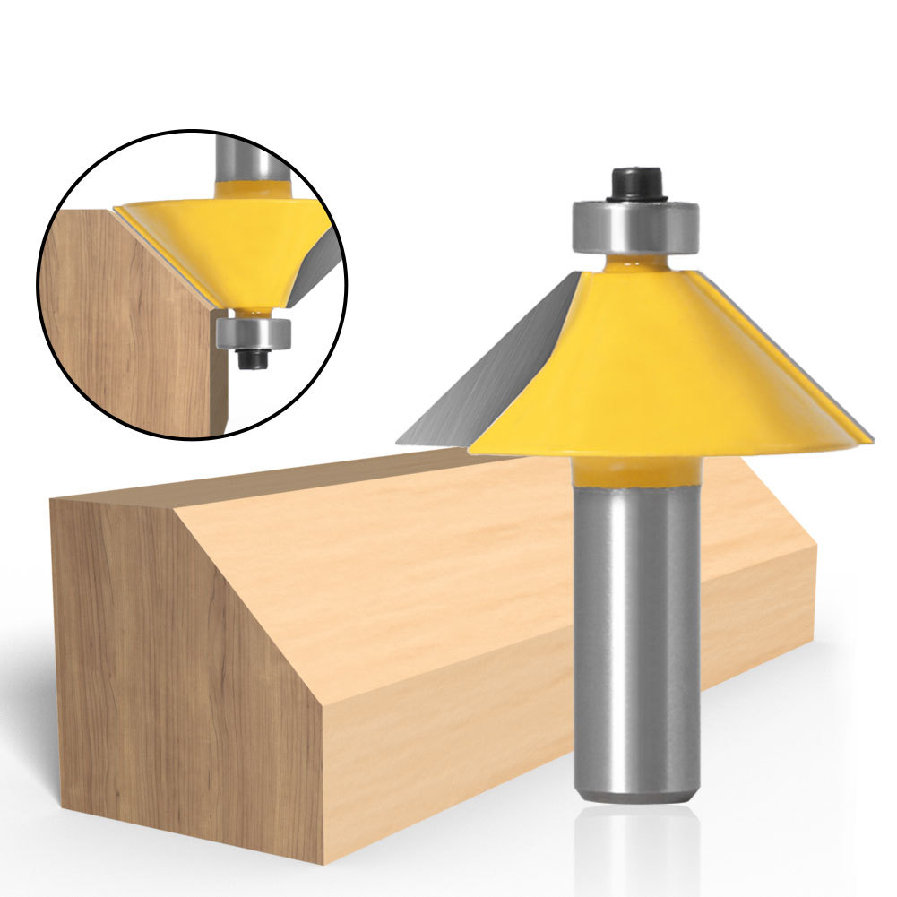 45度斜角刀1/2柄12柄木工铣刀雕刻机刀头45度倒角刀倒边刀头