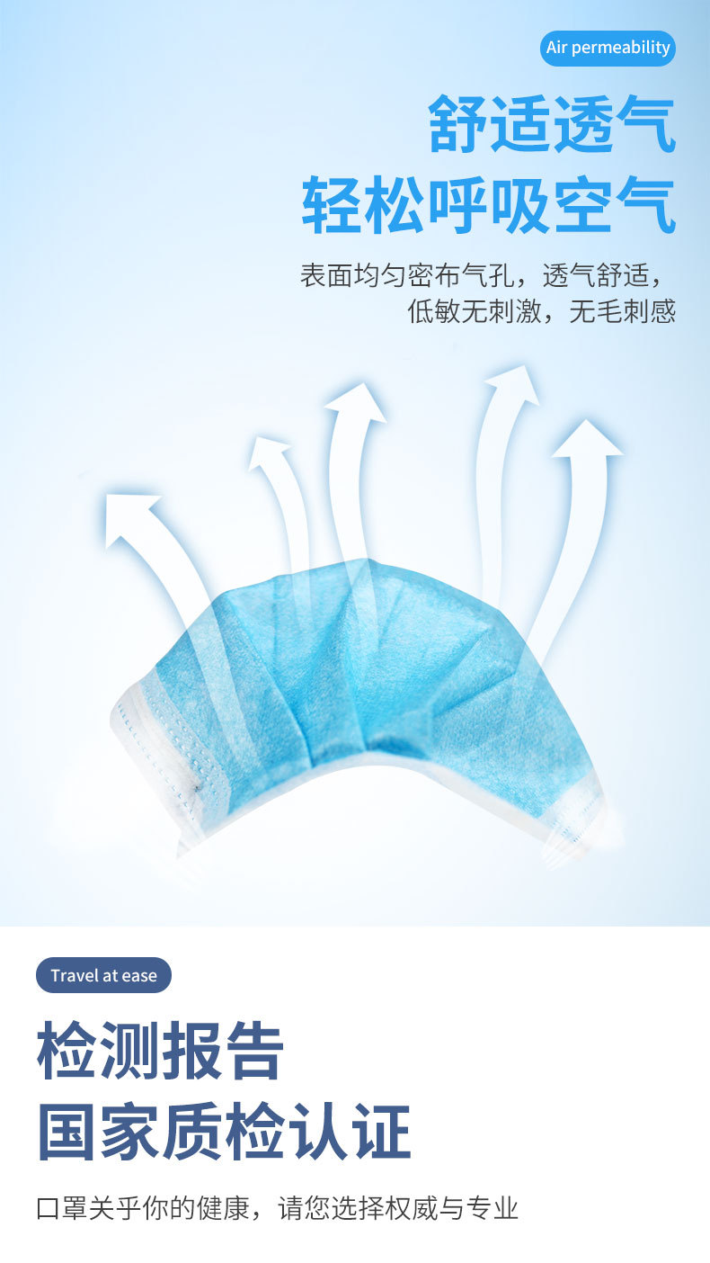 广州洛华医用外科口罩灭菌独立装一次性检查口罩防护防飞沫