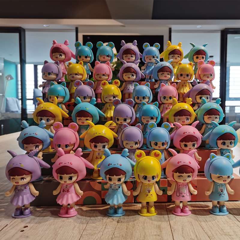 叮小马换装盲盒公仔泡泡玛特潮玩手办q萌拼装玩具车载摆件礼物糖