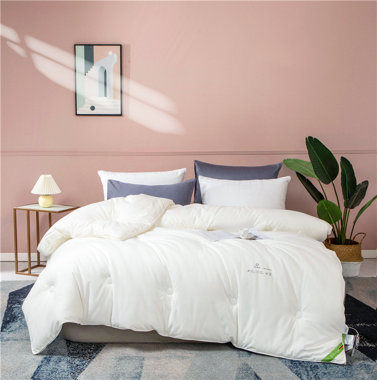 jansmoment秋冬保暖进口德绒磨毛冬被商务轻奢男士暖绒白色灰三色