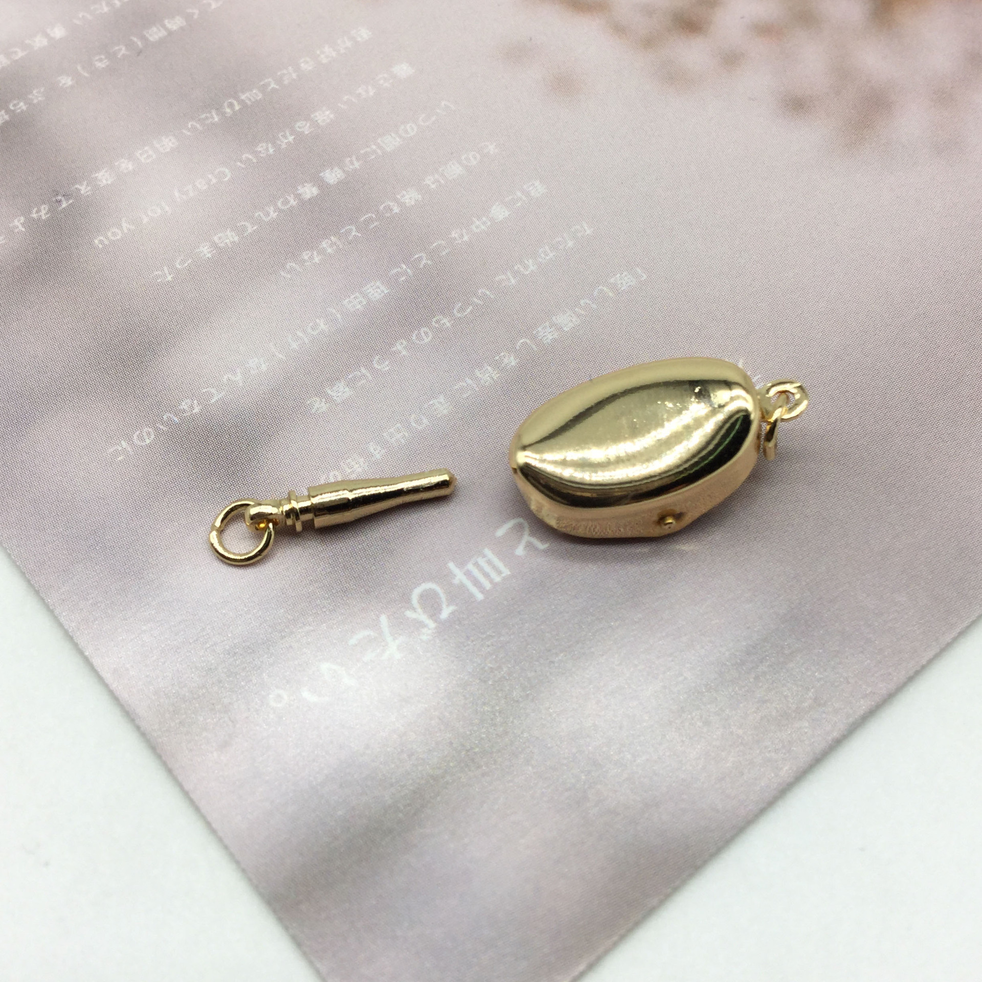 14k金元宝插棒扣链接扣 制作手链珍珠项链收尾扣 diy手工饰品材料