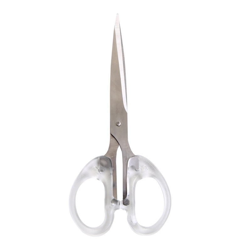 Ins Girl Household Transparent Small Scissors Student Handmade Art Portable Simple Multi-Functional Stainless Steel Scissors