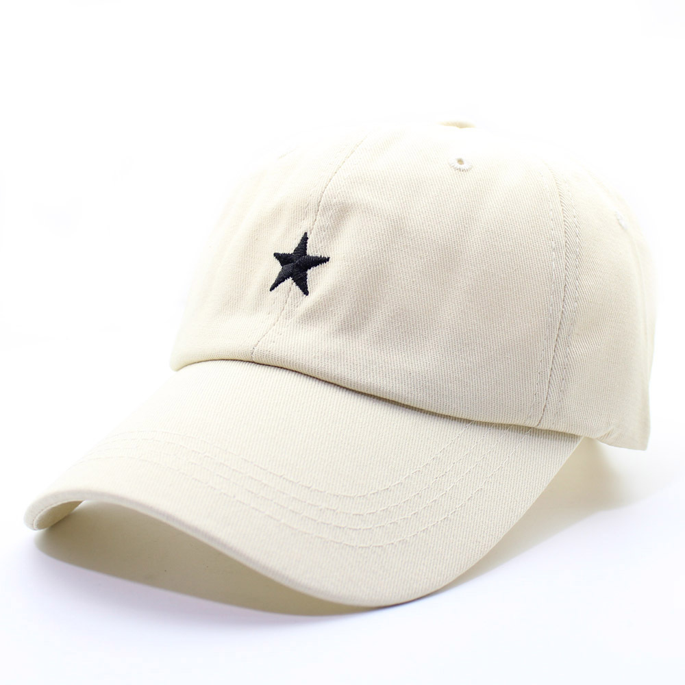 外贸款ins风韩版刺绣五角星星卡通棒球帽男女运动情侣鸭舌帽子潮