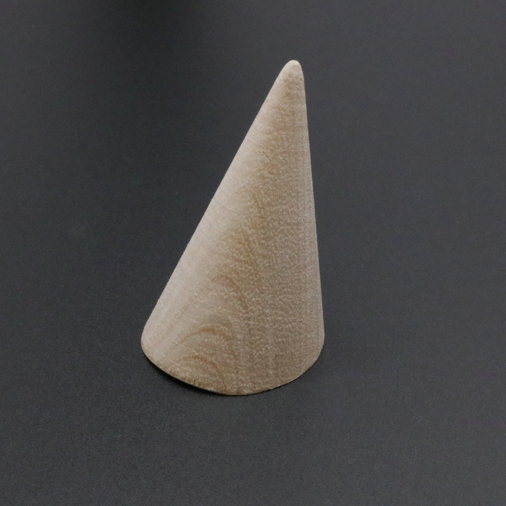 原木尖锥状木质展示台首饰展示道具戒指枕戒指展示跨境电商货源