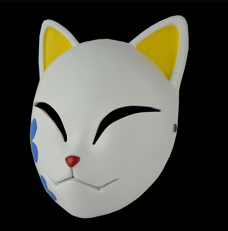 鬼灭之刃周边面具灶门炭治郎狐狸树脂面具万圣节舞派对面具装饰品