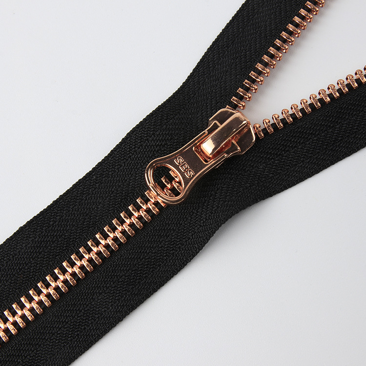 sbs金属拉链 布边玫瑰金拉链 开尾闭尾上下拉箱包防水服装拉链