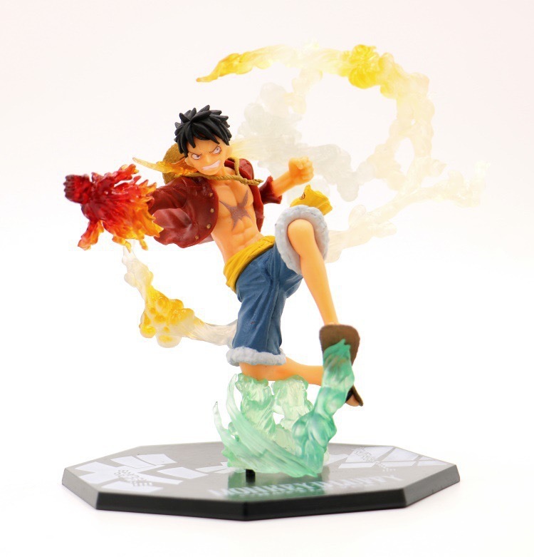 海贼/航海王 火拳路飞 铳枪战斗版 场景战斗 造型 盒装公仔 手办