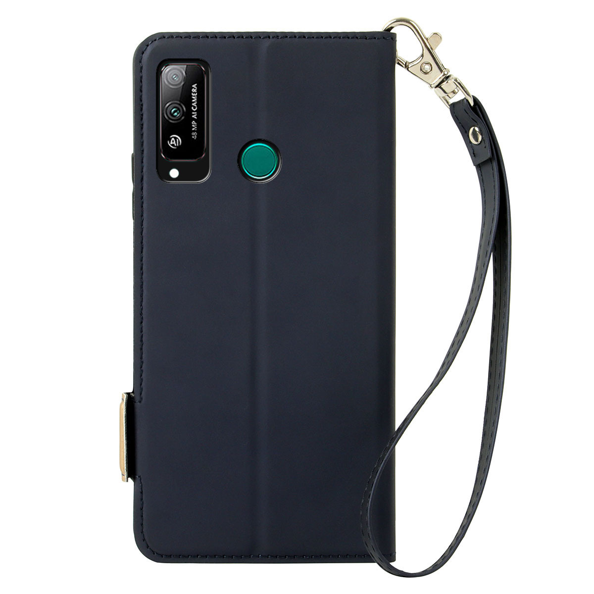 适用华为huawei honor play 4t手机壳批发翻盖插卡手腕带拼色皮套