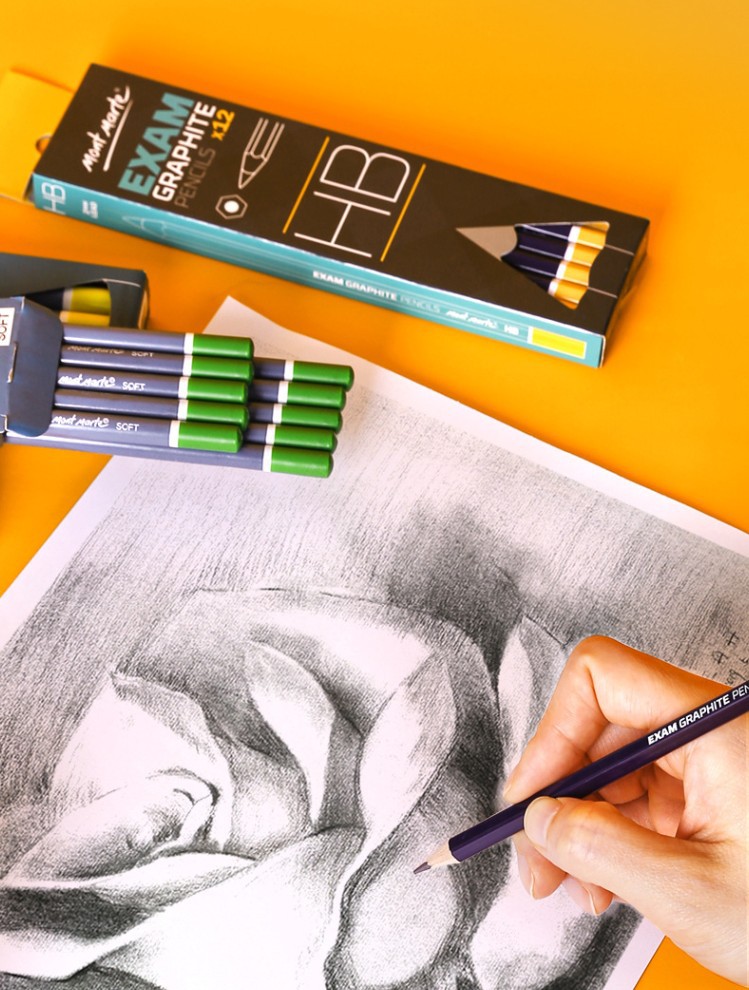 蒙玛特 素描铅笔炭笔绘画绘图美术铅笔hb 2b 6b 8b 10b