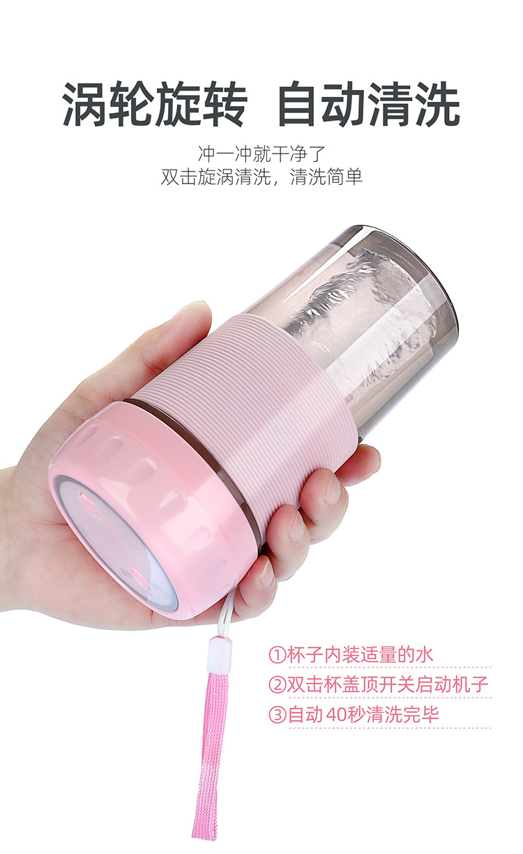 Portable Mini Home Juice Extractor Electric Juicer Cup Multi-Function USB Charging Blender Small Juice Cup