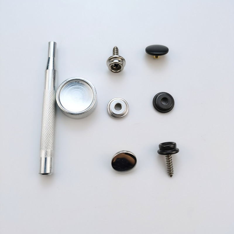 15mm四合扣 篷布螺钉大白扣 盒装20套配工具201 铜钮扣不锈钢螺丝