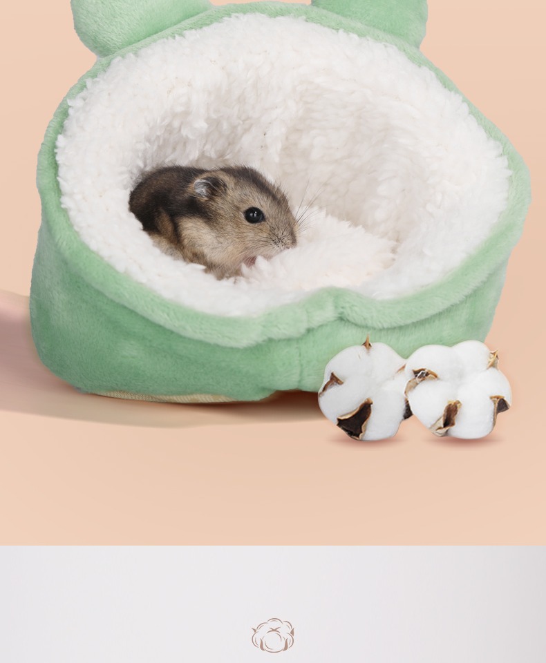 仓鼠棉窝睡冬睡窝冬天丝袋金小熊毛绒窝窝房子鼠过冬季用品保暖窝