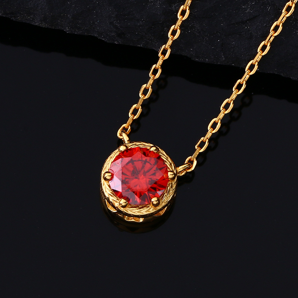 新款925银吊坠12 生辰石 幸运生日石挂链 欧美 diy饰品配件