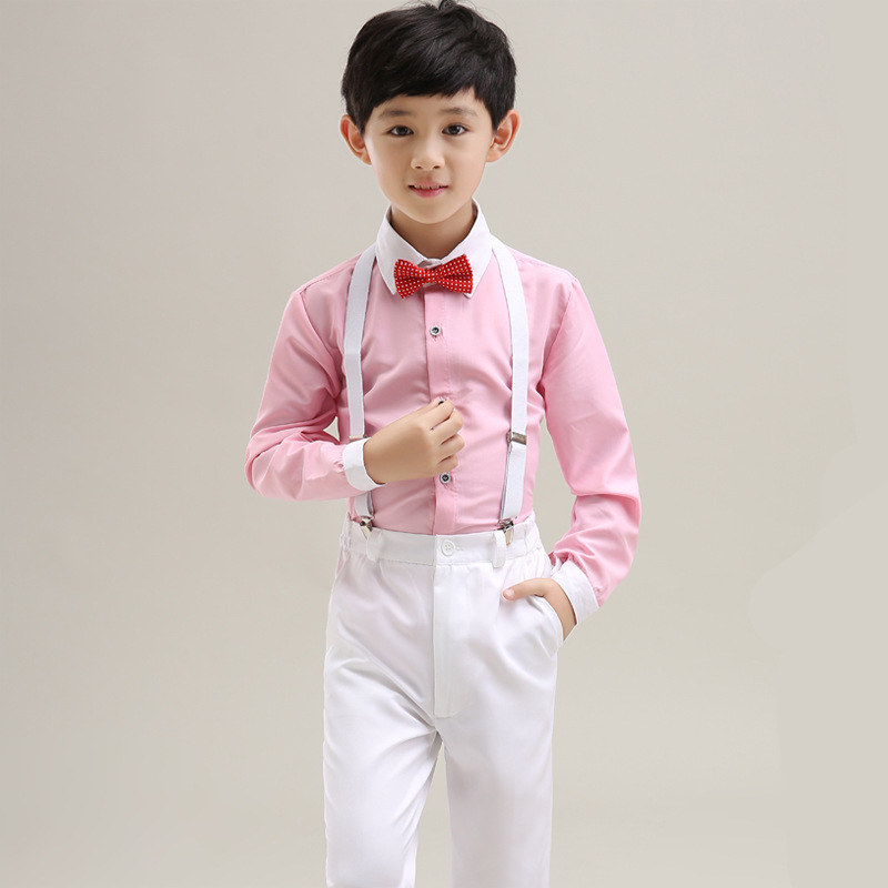 儿童礼服男夏走秀钢琴主持人六一儿童演出服花童男童表演礼服套装