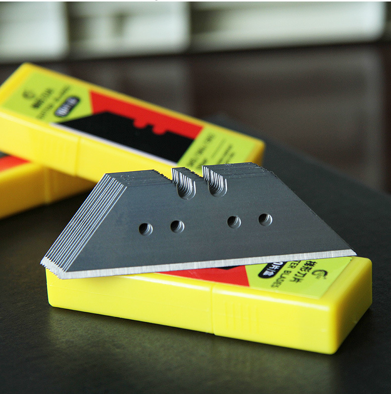 申兴牌sk5 高碳钢梯形刀片 壁纸地毯切割折叠刀角梯形刀片批发