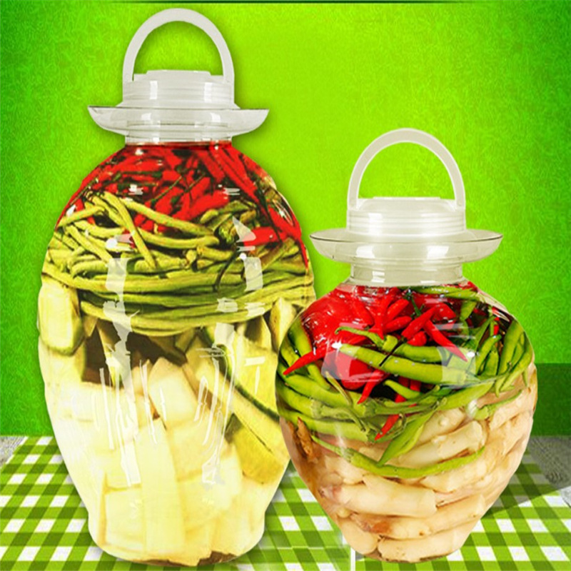 塑料泡菜坛子全新加厚pet食用级白茶罐子密封罐子泡酒罐酸菜缸