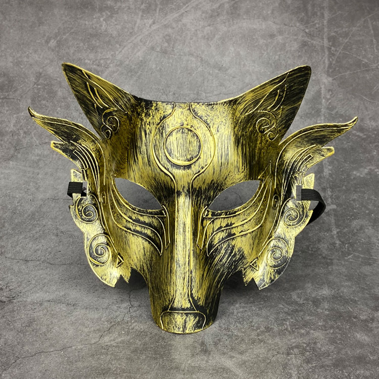 万圣节恐怖面具 狼人杀面具 动物狼头面具表演用品 狼人动物面具