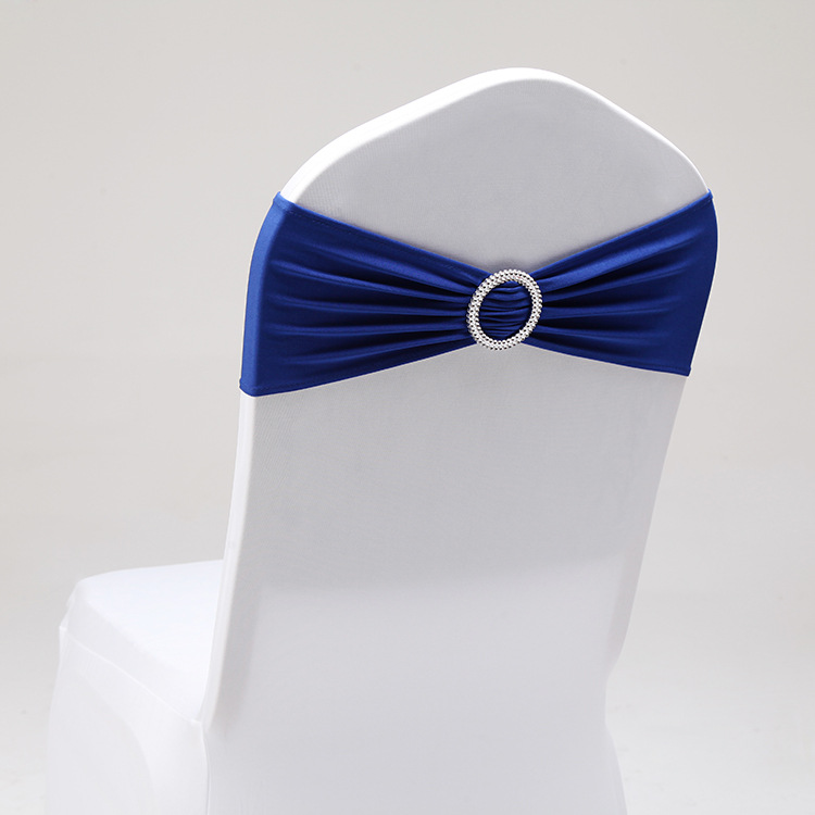 婚礼椅背装饰酒店椅背花免系椅背蝴蝶结婚庆椅背纱弹力椅子套丝带