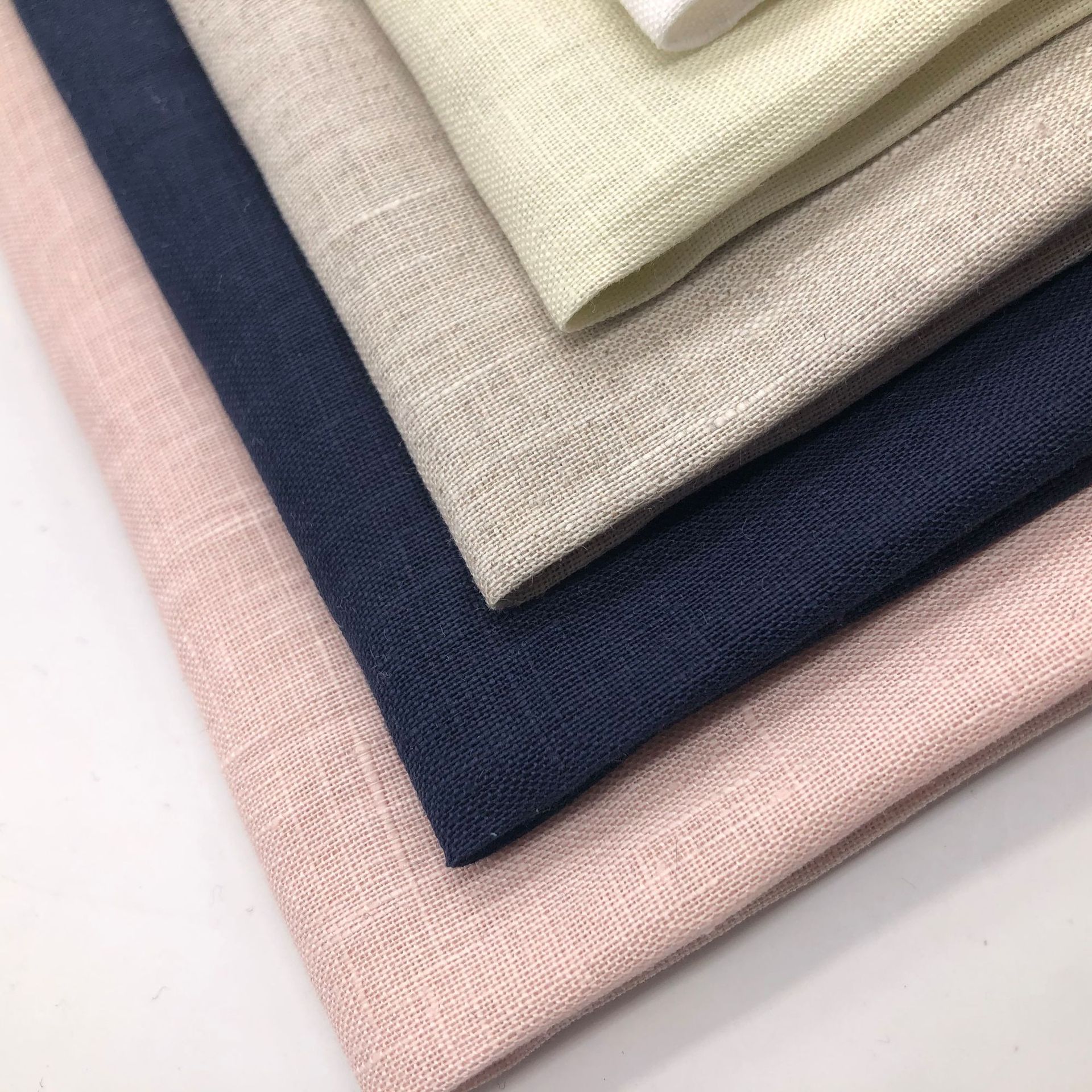 2836纯亚麻100%高支亚麻面料素色麻布料春夏男女装连衣裙衬衫面料