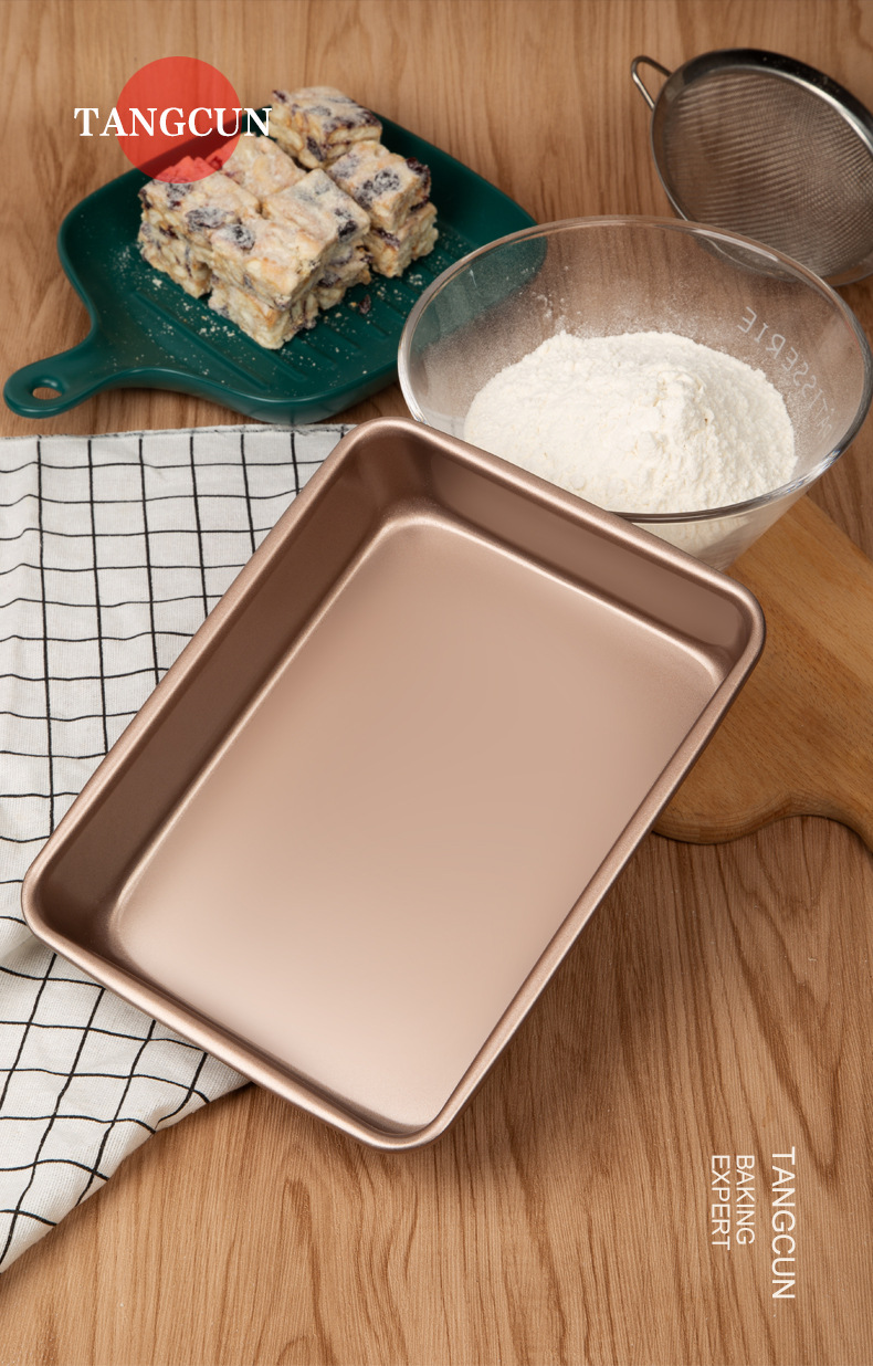 古早蛋糕模具 加高加深不沾8cm89寸固底diy正方形商用烤盘烘焙