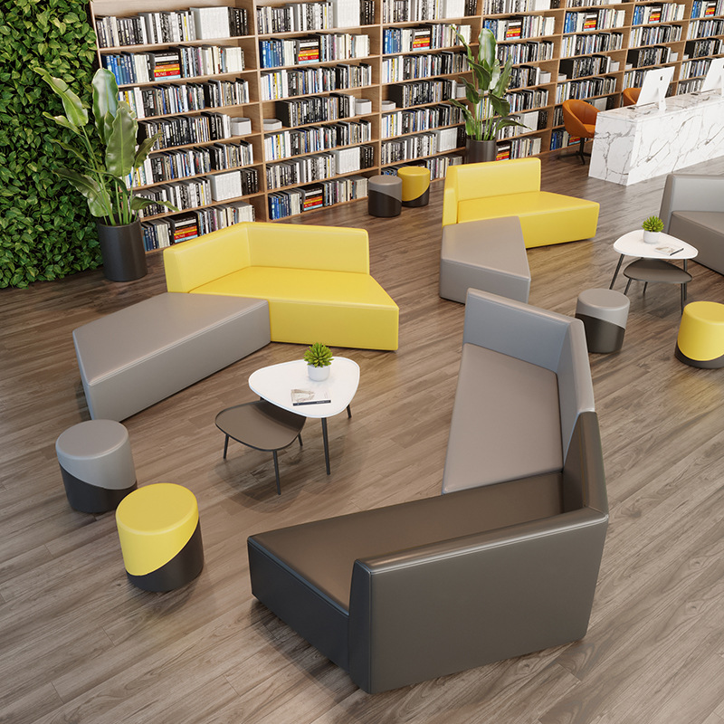 图书馆沙发阅览室沙发阅读区沙发健身房沙发科技馆沙发售楼部沙发