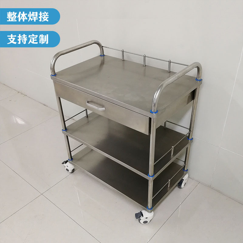 医用三层治疗推车不锈钢医用推车护士推车手术室器械台车厂家优惠