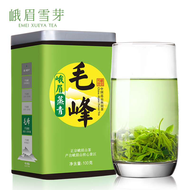 峨眉雪芽 蒸青毛峰100g 春茶四川蒸青绿茶茶叶-阿里巴巴