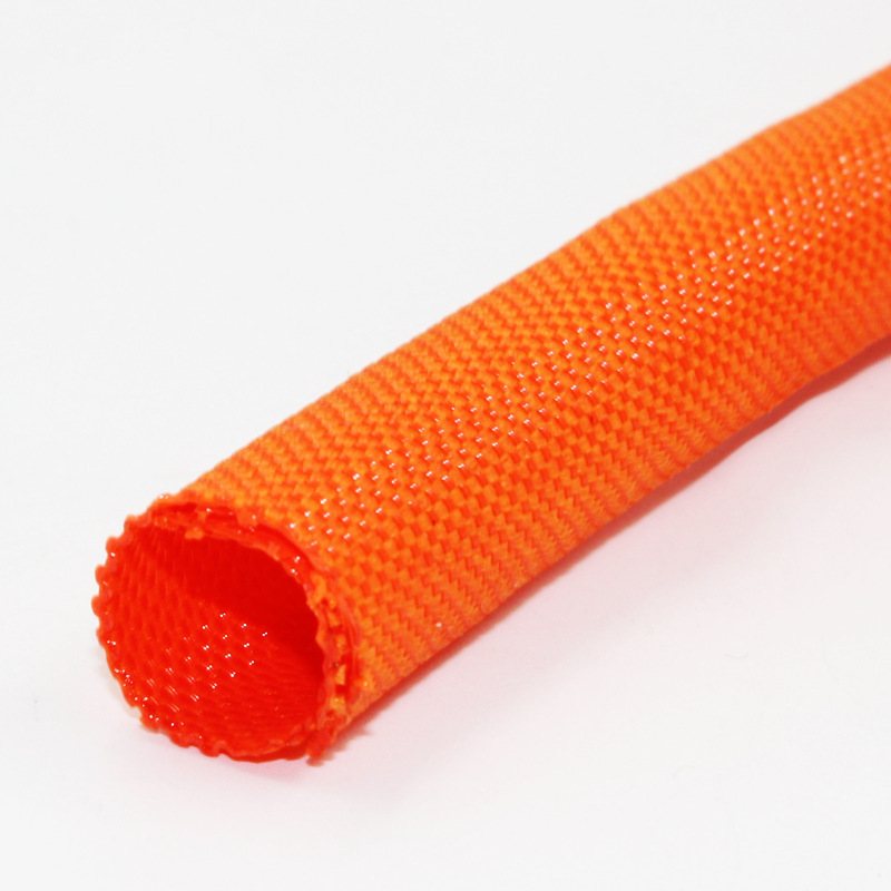 厂家直供开口自卷管 绝缘防火阻燃防尘包线管 pet尼龙编织套管