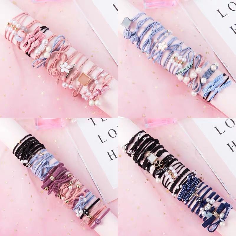 Women's Korean-Style Internet Celebrity 2023 New Hair Rope High Elastic Ins Hair Accessories Hair Ring Simple Hair-Binding Rubber Band Headdress