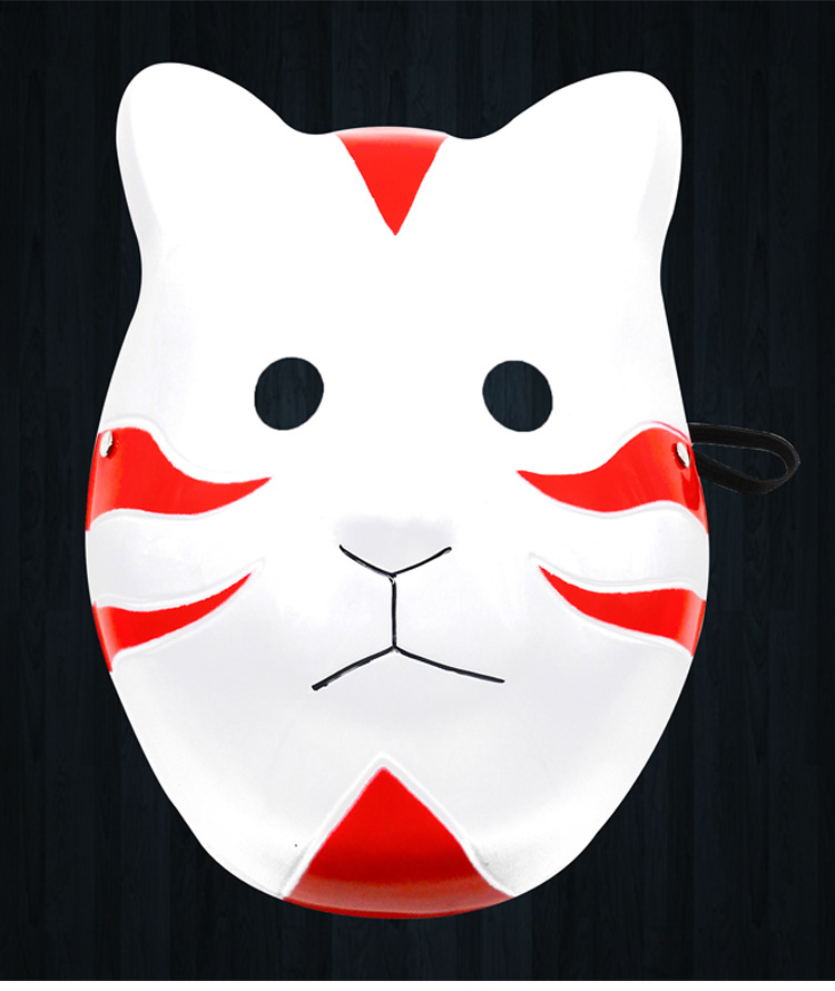 动漫火影忍者面具化妆舞会演出道具 木叶暗部狐狸猫脸pvc面具环保