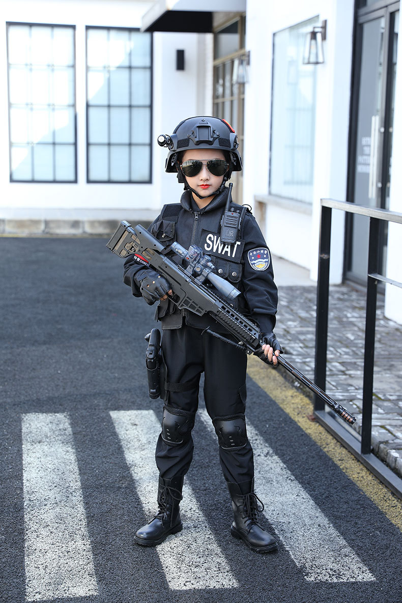 新款儿童小特警服装创意儿童吃鸡服饰玩具套餐角色扮演福写真服装