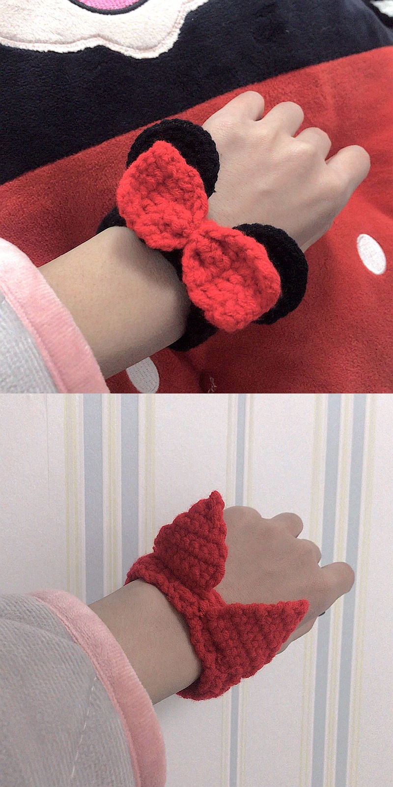 网红成品小熊手环毛线手工diy编织兔子耳朵萝卜手链情侣创意礼品